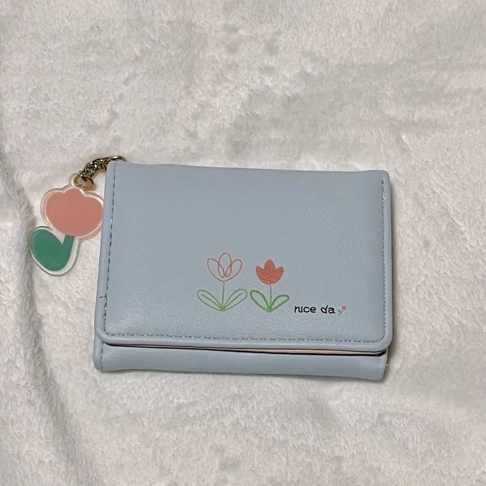 Cute Pastel Tulip Flower Wallet
